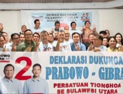 Persatuan Tionghoa Se Sulawesi Utara Resmi Menyatakan Sikap Dukung Prabowo-Gibran