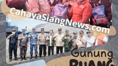 Pagi Ini, Gubernur Olly Dondokambey Pantau Langsung Lokasi Gunung Ruang Tagulandang