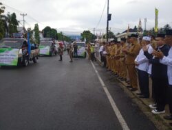 Meriah, Pawai Ta’aruf Kafilah MTQ ke XXX Tingkat Provinsi Sulut di Kotamobagu