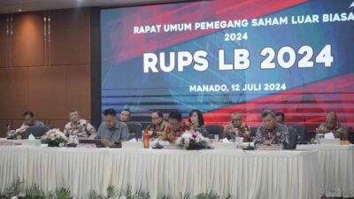 Penjabat Bupati Bolmong Jusnan Mokoginta Ikuti RUPS Luar Biasa PT Bank Sulut Go