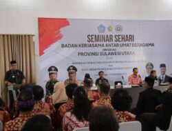 Pj Wali Kota Kotamobagu Hadiri Seminar Sehari BKSAU Provinsi Sulut dan Deklarasi Pemilukada Damai Tahun 2024