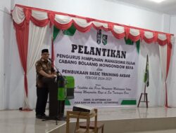 Pj Wali Kota Hadiri Pelantikan Pengurus HMI Cabang BMR Periode 2024 – 2025