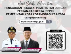 Resmi Pemkot Kotamobagu Umumkan Hasil Seleksi Administrasi PPPK Tahun 2024