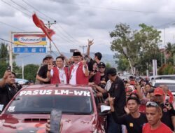 Usai Debat Kandidat, Limi-Welty Diarak Ribuan Pendukung