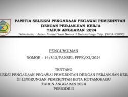 Pemkot Kotamobagu Buka Seleksi PPPK Periode Kedua Tahun 2024