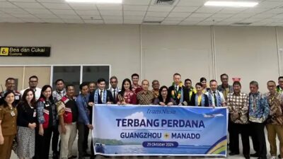 Transnusa Air Buka Penerbangan Rute Manado-Guangzhou, Olly Dondokambey: Karpet Merah Buat Investasi